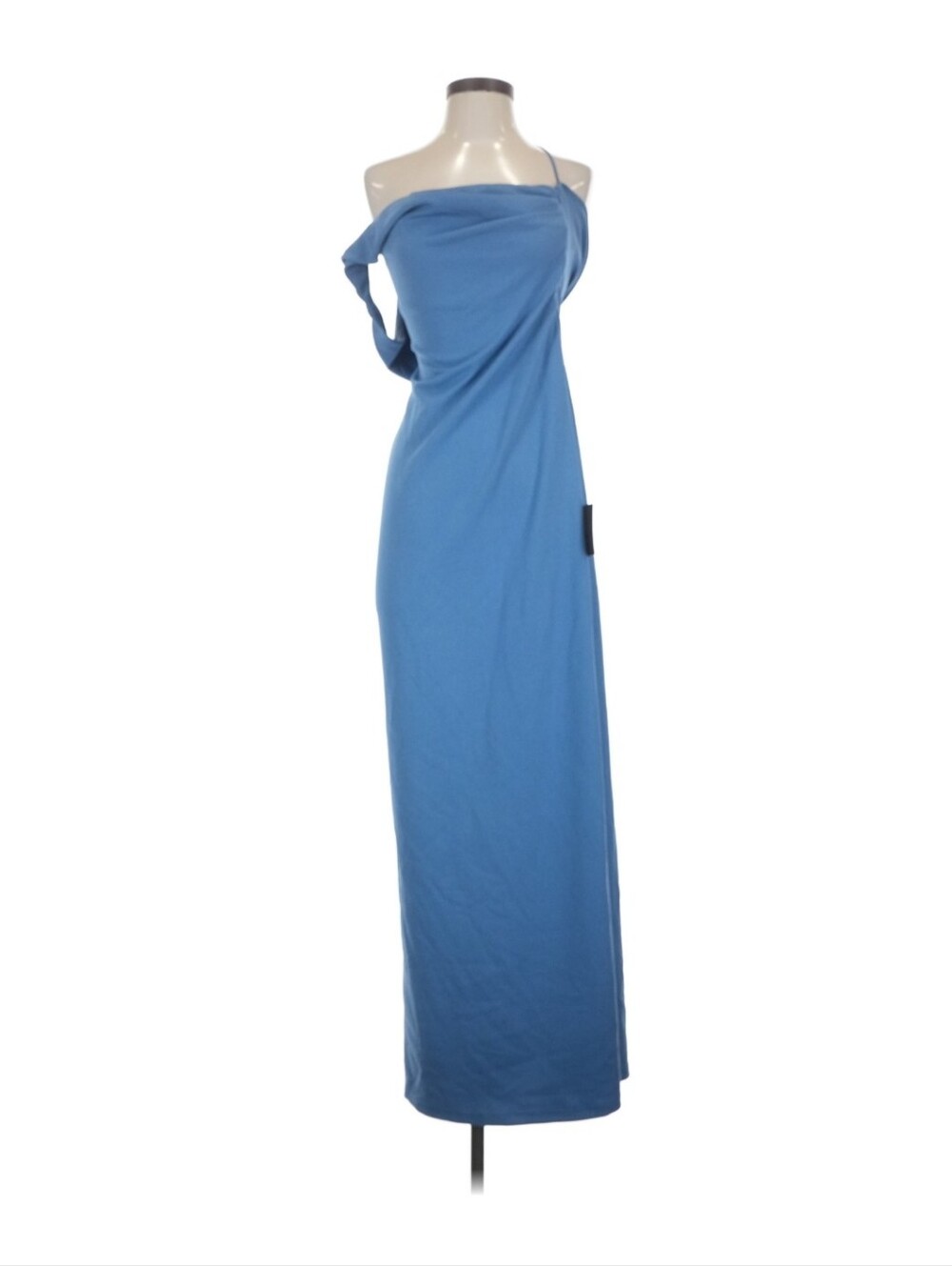 Lulu's Sky Blue One-Shoulder Maxi Dress